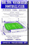 1959-60 Bolton Wanderers v. Chelsea programme cover