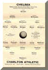 1962-63 Chelsea v. Charlton Athletic team sheet
