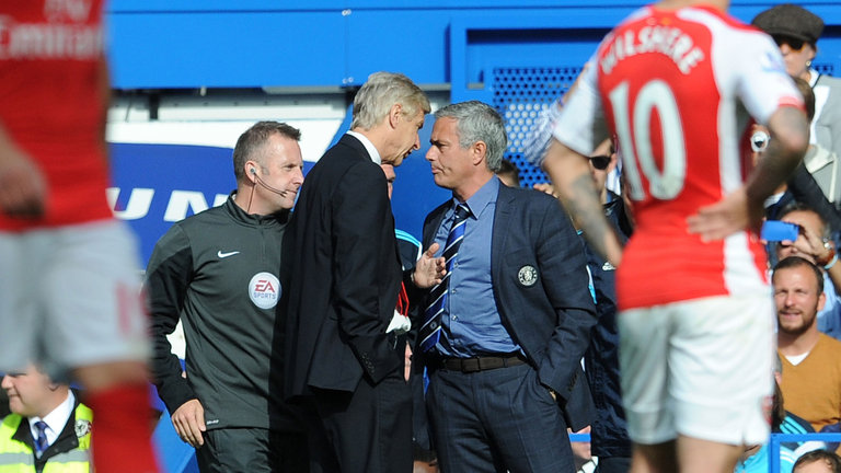 Arsene Wenger and Jose Mourinho