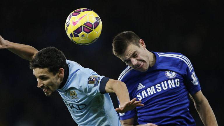Jesus Navas and Cesar Azpilicueta
