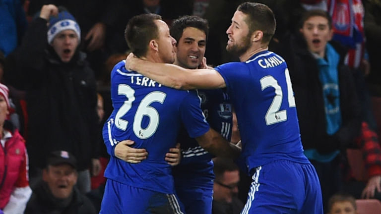John Terry, Cesc Fabregas and Gary Cahill