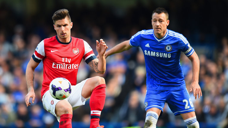 Oliver Giroud and John Terry