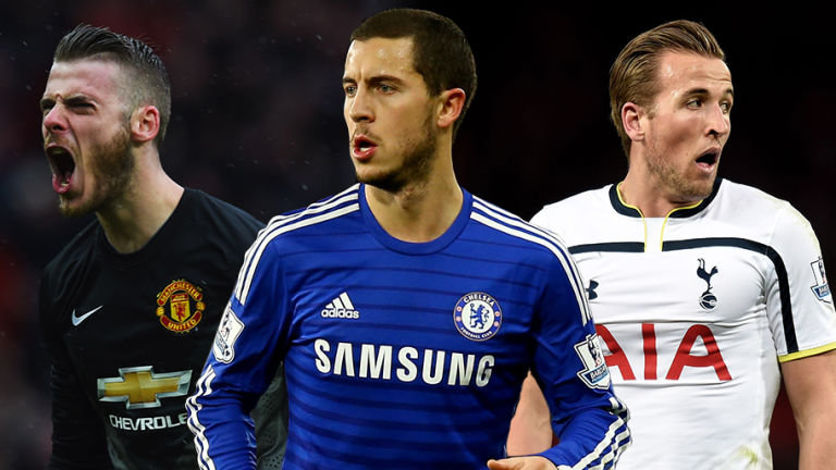 David De Gea, Eden Hazard and harry Kane