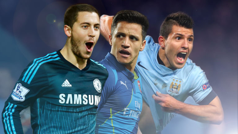 Eden Hazard, Alexis Sanchez and Surgeo Aguero