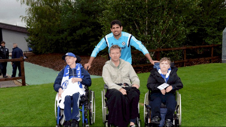 Diego Costa with fans