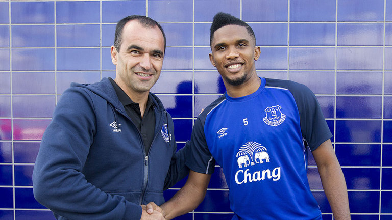 Roberto Martinez and Samuel Eto'o