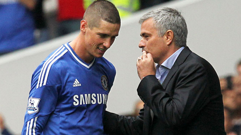 Fernando Torres and Jose Mourinho