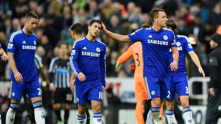 Gary Cahill, Eden Hazard and John Terry