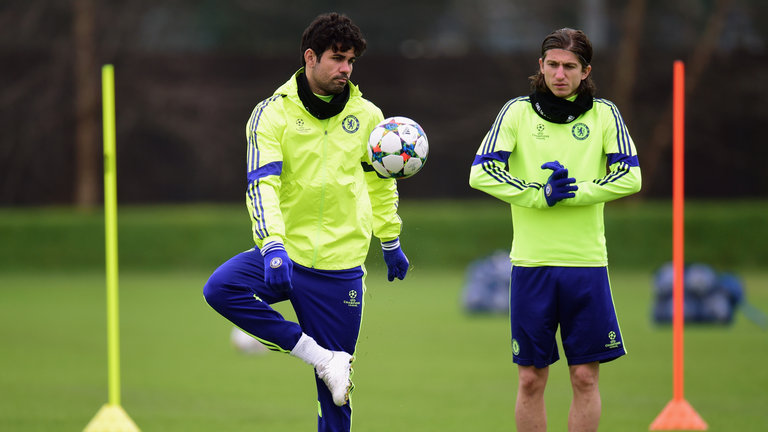 Diego Costa and Filipe Luis