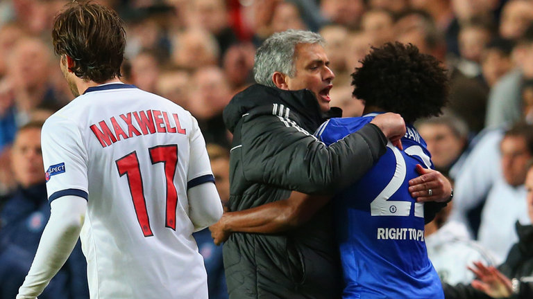 Jose Mourinho and Willian