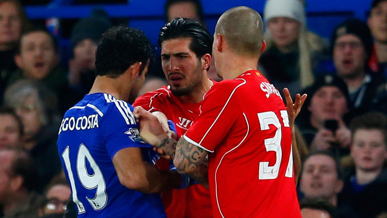 Diego Costa and Emre Can