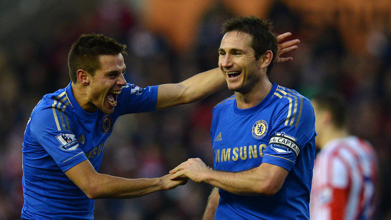 Cesar Azpilicueta and Frank Lampard