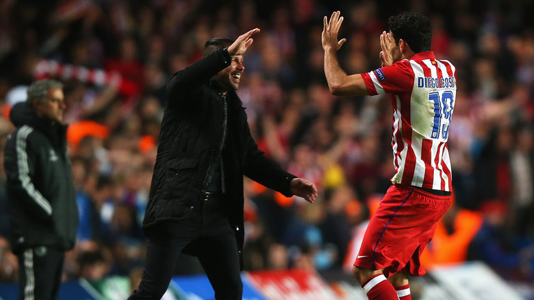 Diego Simeone and Diego Costa