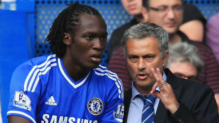 Romelu Lukaku and Jose Mourinho