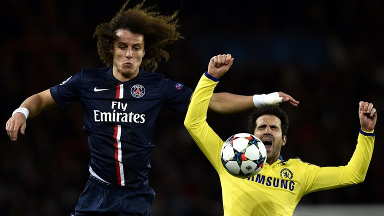 David Luiz and Cesc Fabregas