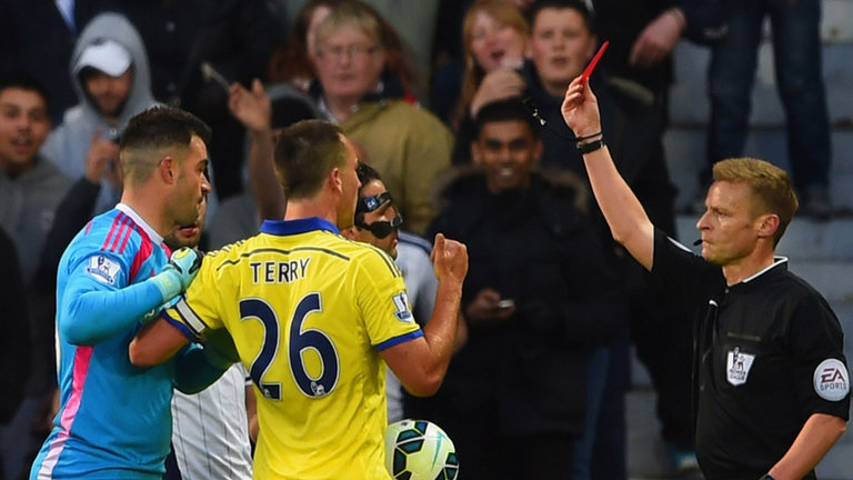 Cesc Fabregas red card