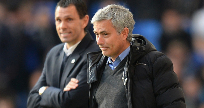 Gus Poyet and Jose Mourinho