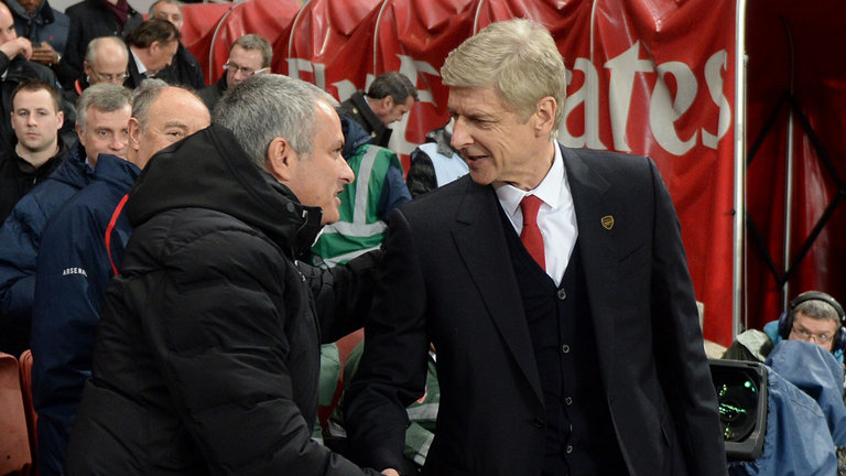 Jose Mourinho and Arsen Wenger