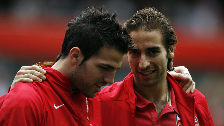 Cesc Fabregas and Mathieu Flamini