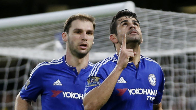 Branislav Ivanovic and Diego Costa