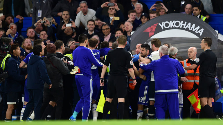 Chelsea v. Tottenham scuffle
