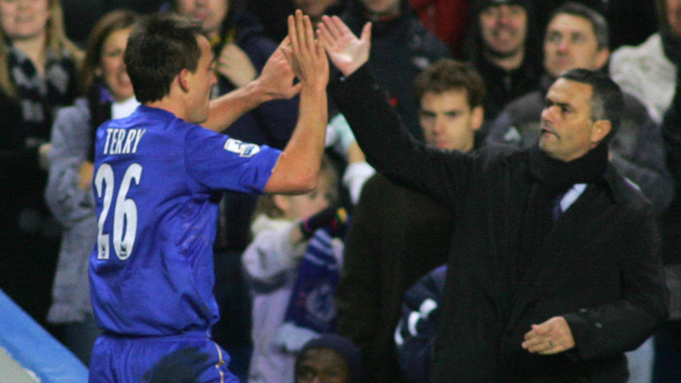 John Terry and Jose Mourinho