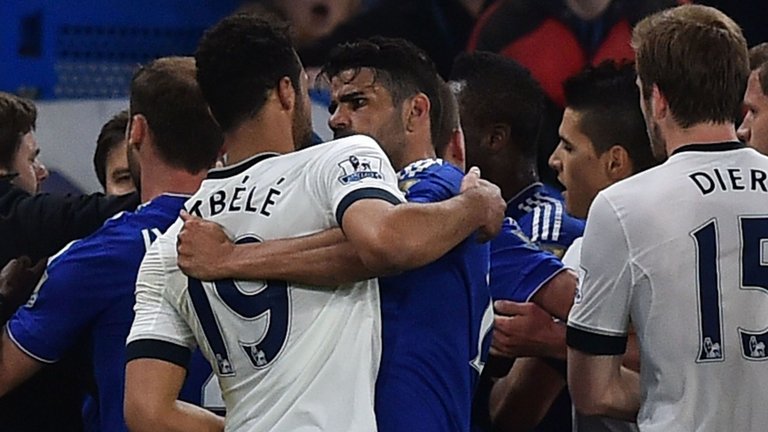 Mousa Dembele and Diego Costa