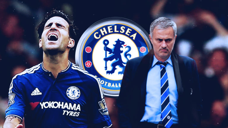 Cesc Fabregas and Jose Mourinho