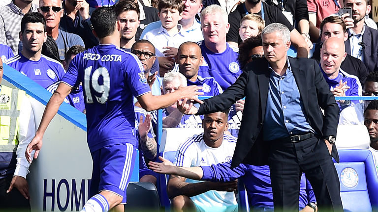 Diego Costa and Jose Mourinho