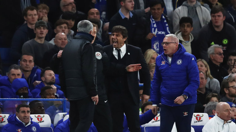 Jose Mourinho and Antonio Conte