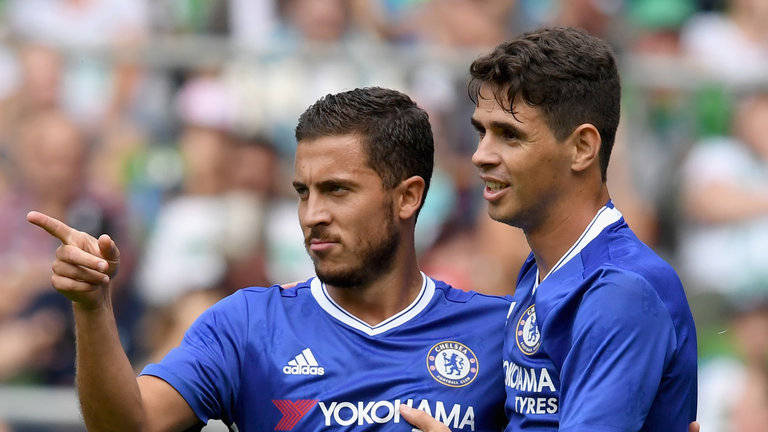 Eden Hazard and Oscar