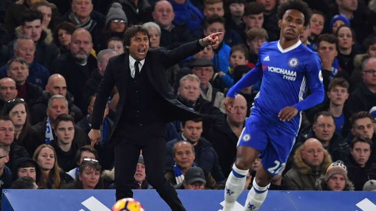 Antonio Conte and Willian