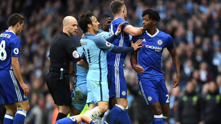 Man City and Chelsea fracas