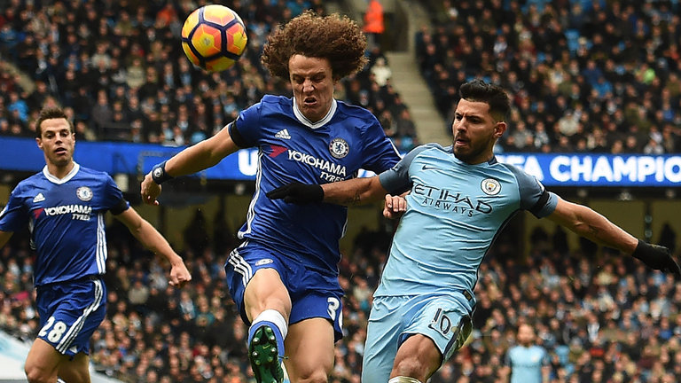 David Luiz and Sergio Aguero