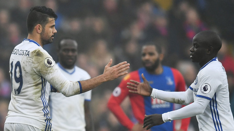 Diego Costa and N'Golo Kante