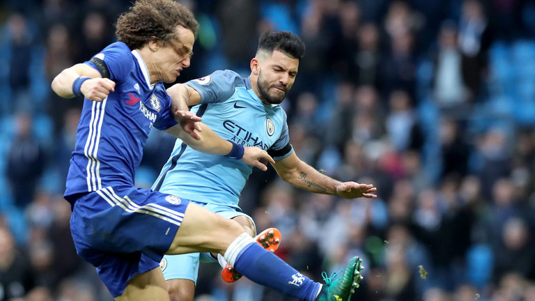 David Luiz and Sergio Aguero