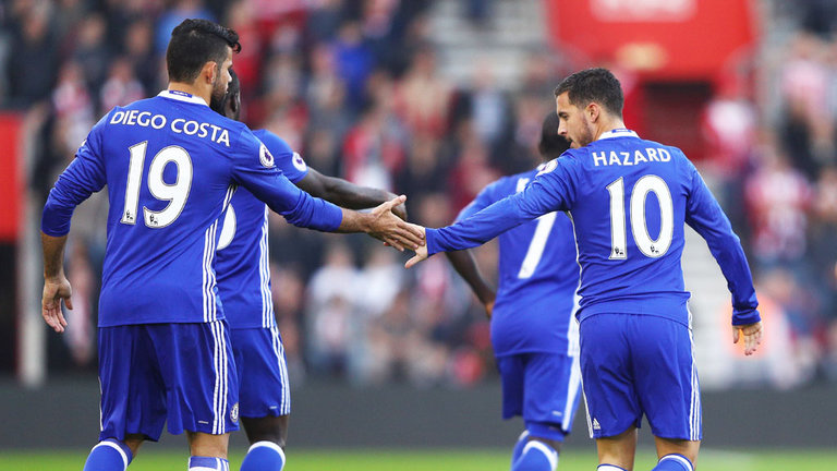 Diego Costa and Eden Hazard