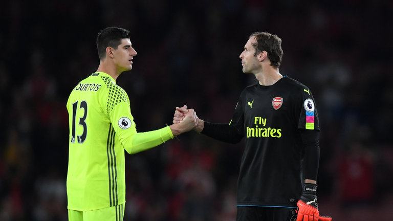 Thibaut Courtois and Petr Cech
