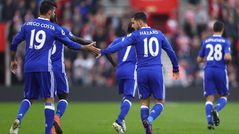 Diego Costa and Eden Hazard