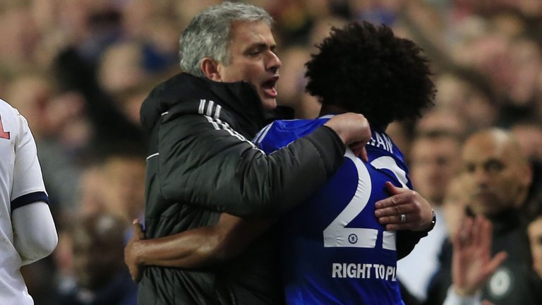 Jose Mourinho and Willian