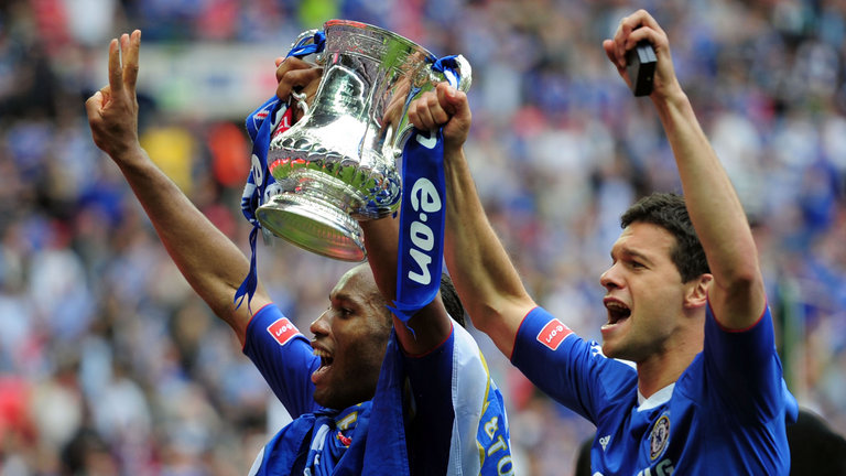 Didier Drogba and Michael Ballack