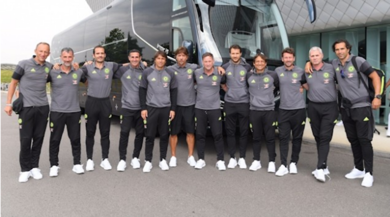 Antonio Conte and his staff