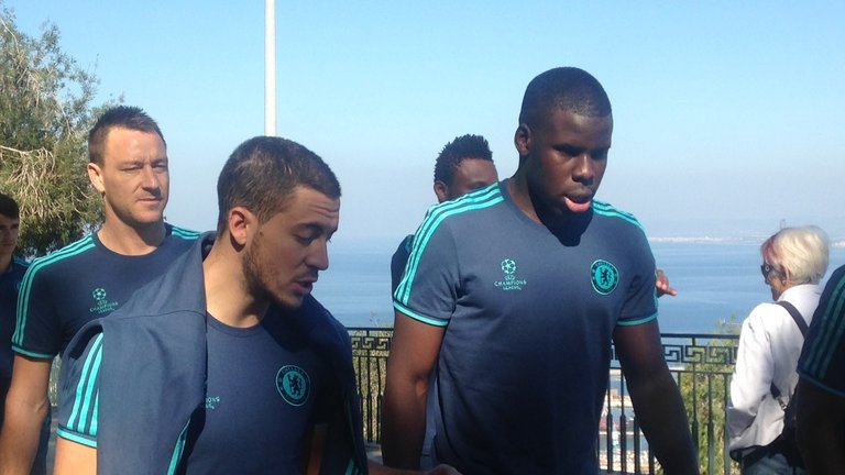 Eden Hazard and Kurt Zouma