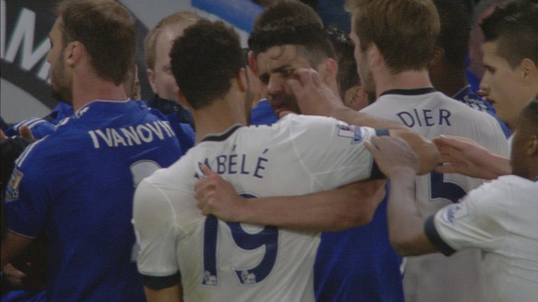 Mousa Dembele and Diego COsta