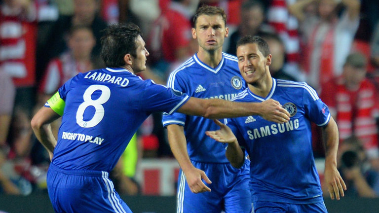 Frank Lampard and Eden Hazard