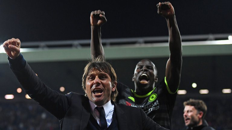 Antonio Conte and Kurt Zouma