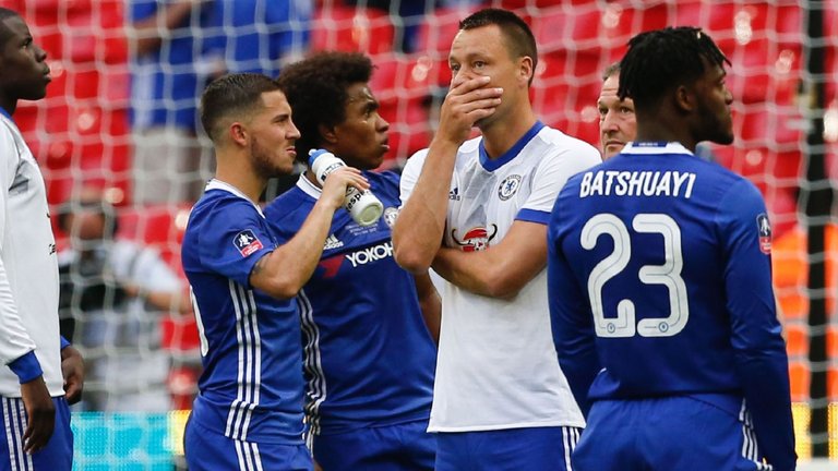 Eden Hazard and John Terry