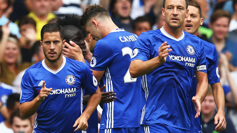 Eden Hazard and John Terry