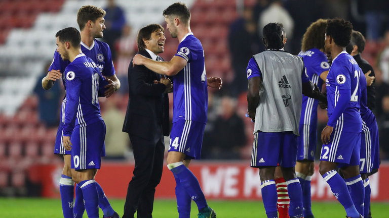 Antonio Conte and Gary Cahill