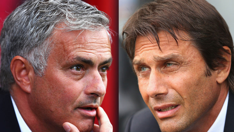 Jose Mourinho and Antonio Conte